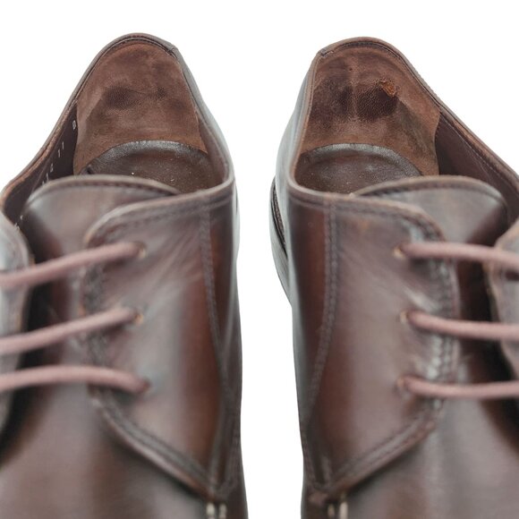Vintage Salvatore Ferragamo Italy Men's 11 Dark Brown Leather Dress Shoes Oxford - Picture 16 of 16